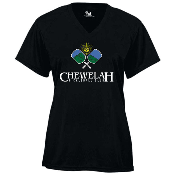 Chewelah Pickleball  - Women’s B-Core V-Neck T-Shirt Thumbnail