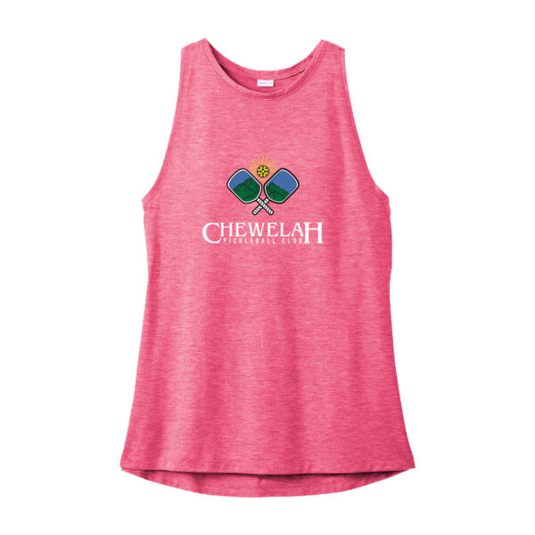 Chewelah Pickleball  - Ladies PosiCharge ® Tri Blend Wicking Tank Thumbnail